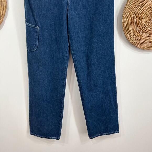 Triarchy Dark Denim High Waist High Rise Side Pocket Straight Leg Jeans 26 - Picture 4 of 8